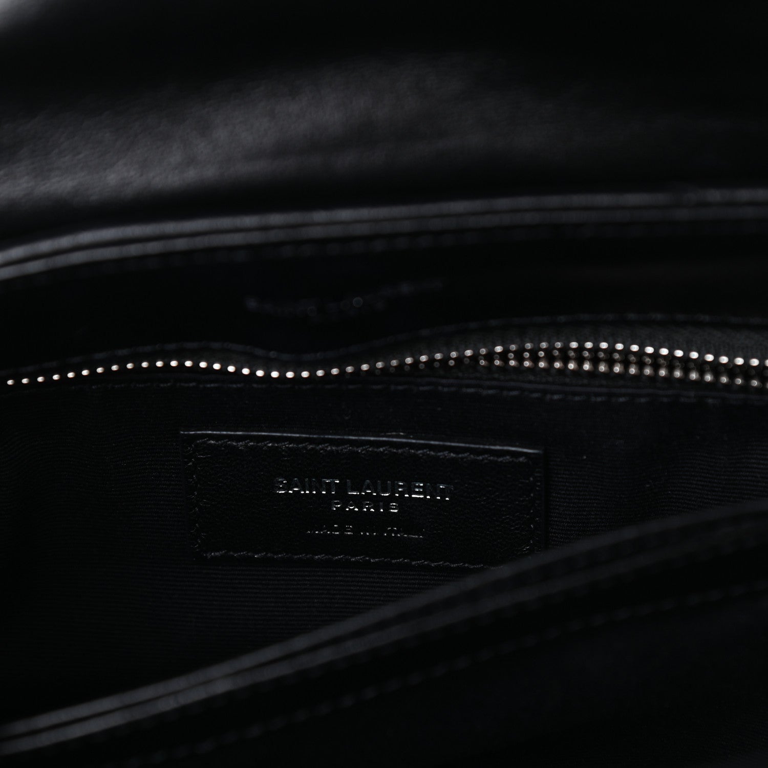 Saint Laurent Calfskin Y Quilted Monogram Toy Loulou Crossbody Bag Black 6 of 9