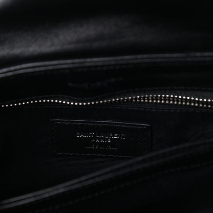 Saint Laurent Calfskin Y Quilted Monogram Toy Loulou Crossbody Bag Black 6 of 9