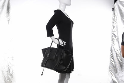 Celine Supple Calfskin Medium Phantom Luggage Black 3 of 18