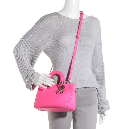 Christian Dior Calfskin Small Diorissimo Tote Fuchsia 2 of 8