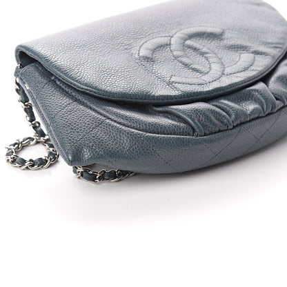 Chanel Caviar Half Moon Wallet On Chain WOC Blue 8 of 9