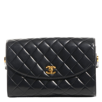 Chanel Lambskin Quilted Flap Shoulder Bag Black 1 of 8