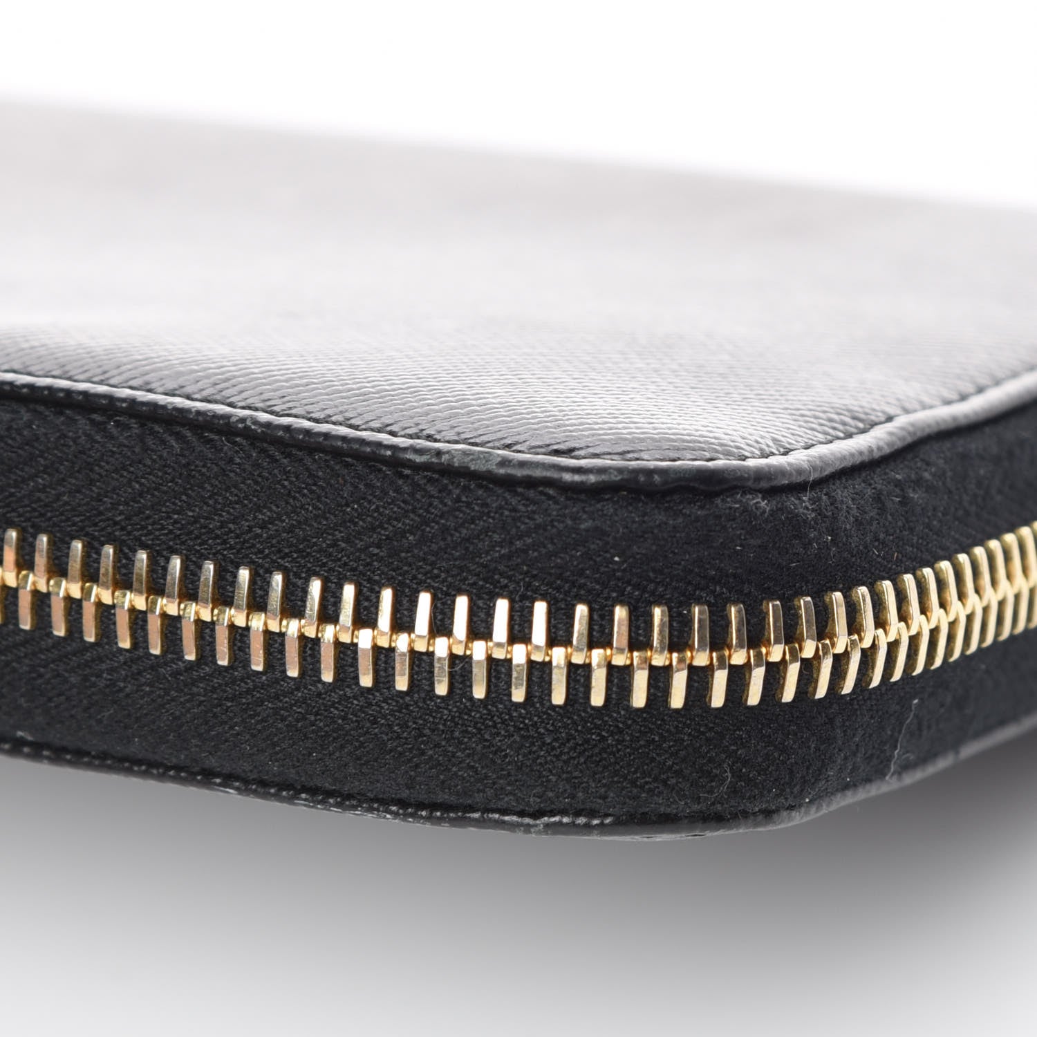 Prada Saffiano Colour Zip Around Wallet Black Peonia 12 of 16