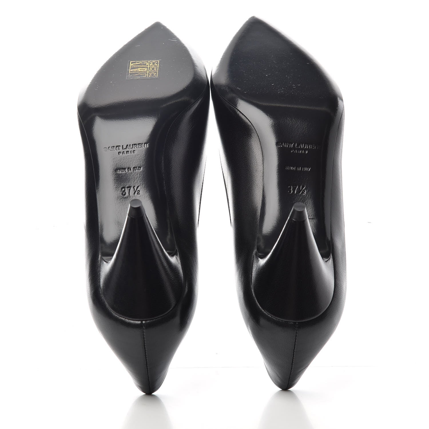 Saint Laurent Calfskin Bow Anais Pumps 37.5 Black 6 of 10