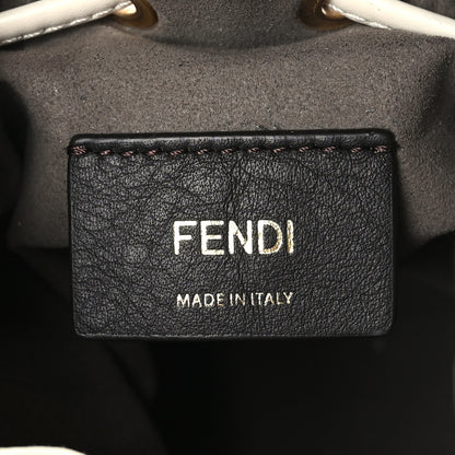 Fendi Vitello King F is Fendi FF Embossed Striped Mini Mon Tresor Bucket Bag Light Rose Multicolor White Ice 5 of 10