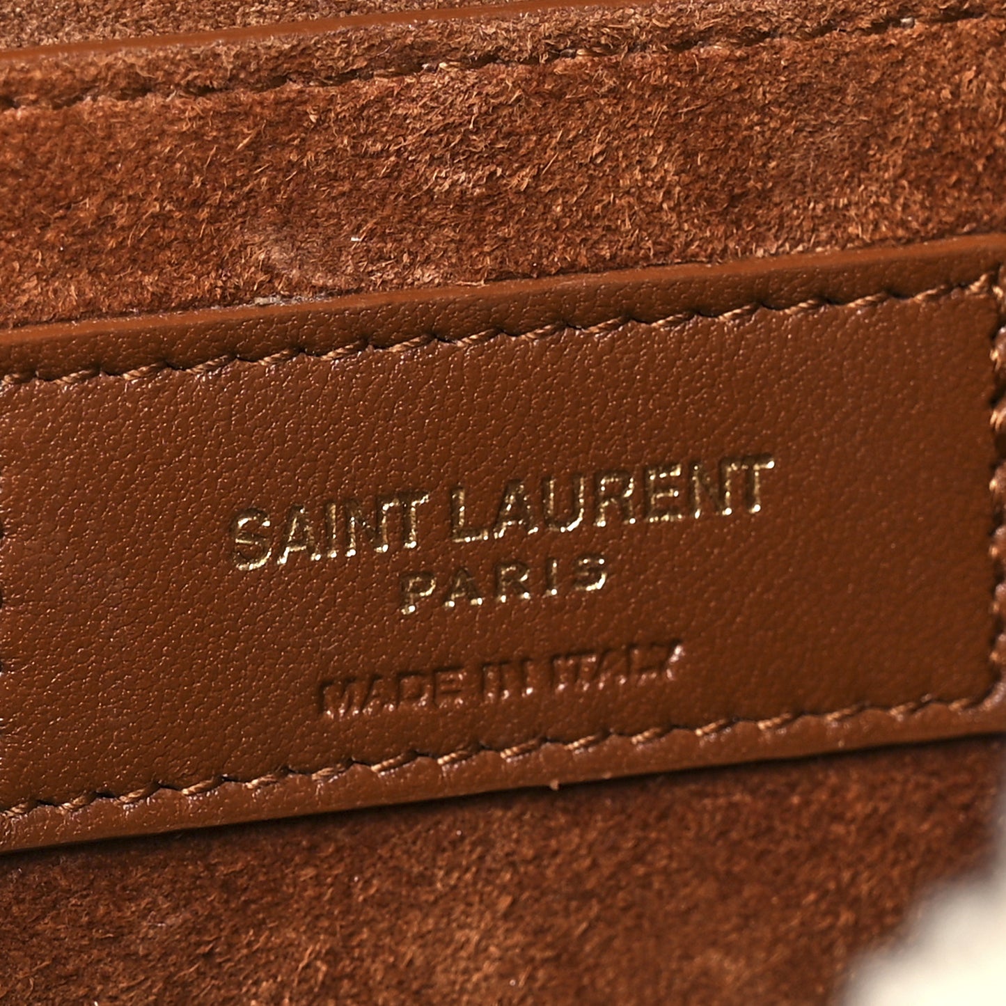 Shearling Small Monogram Kate Satchel Beige