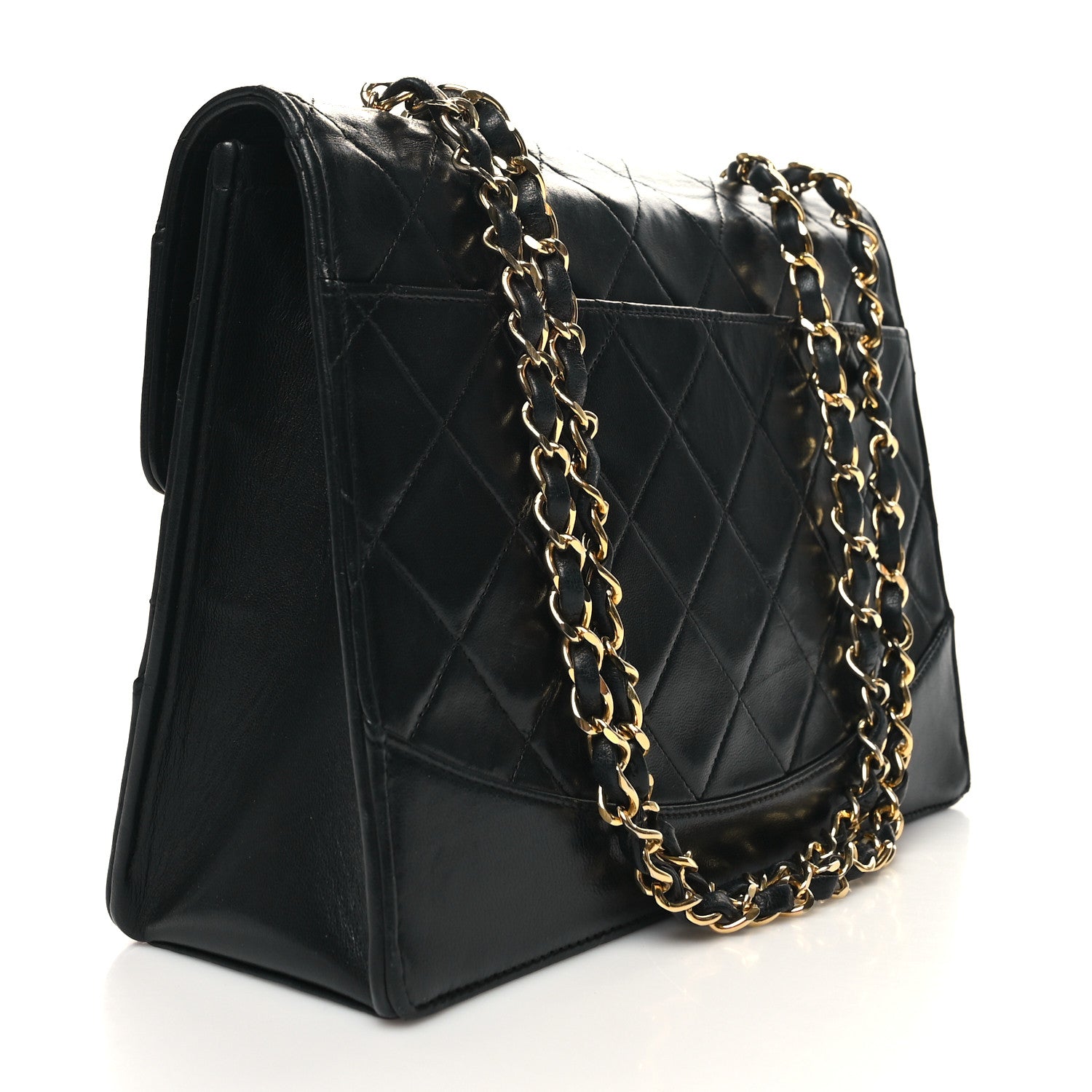Chanel Lambskin Quilted Medium Mademoiselle Single Flap Black 3 of 11