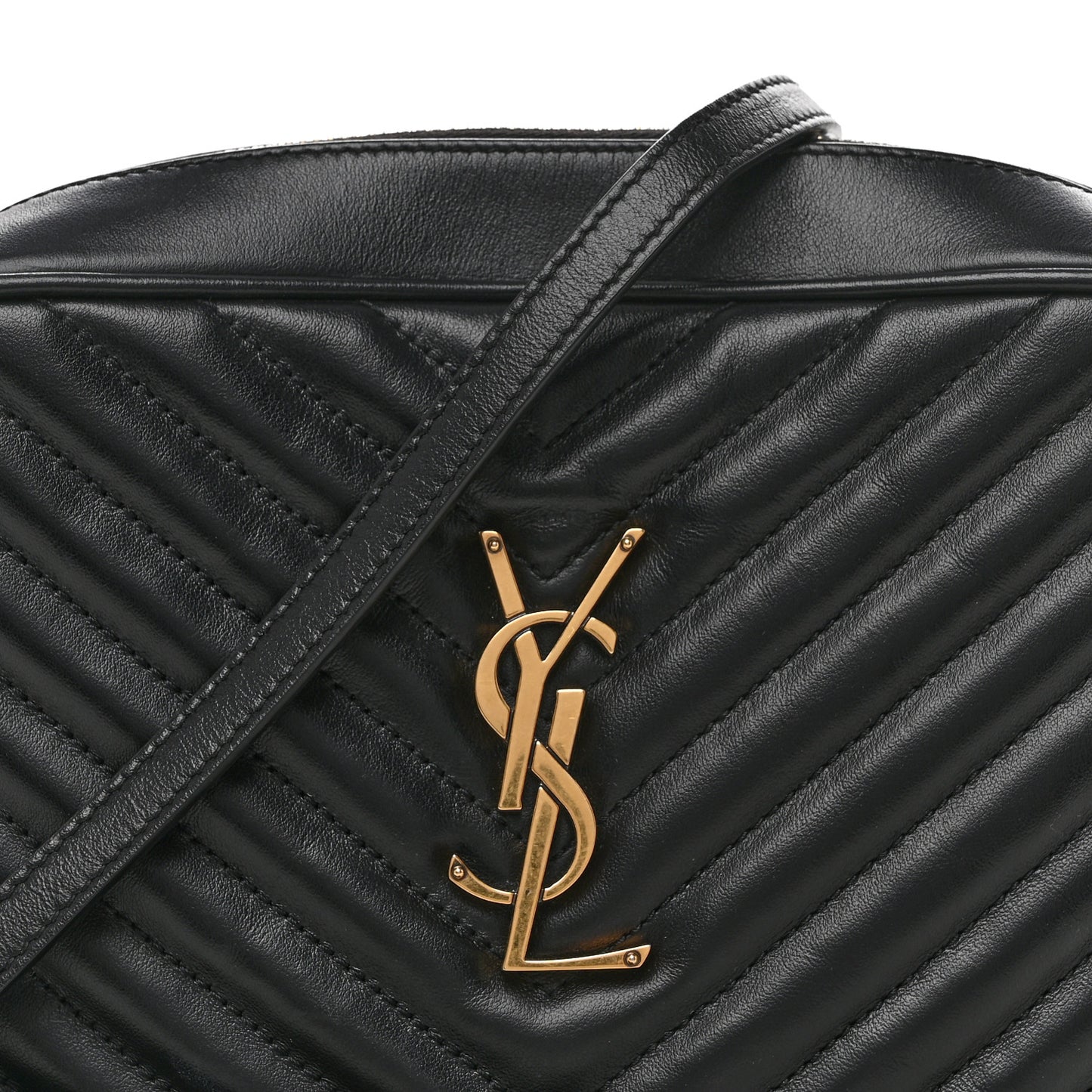 Calfskin Matelasse Monogram Lou Camera Bag Black