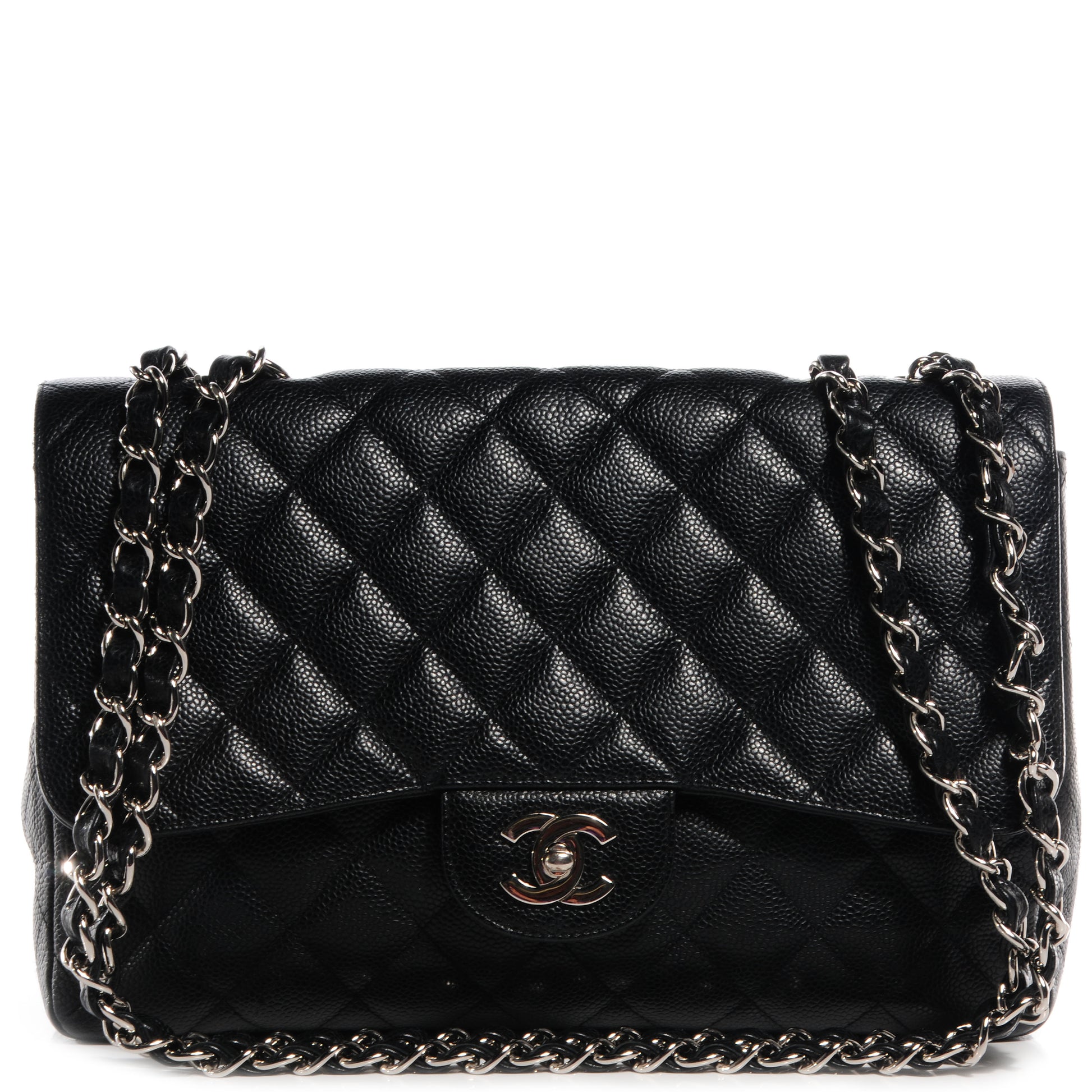 Chanel Caviar Jumbo Single Flap Black 1 of 7