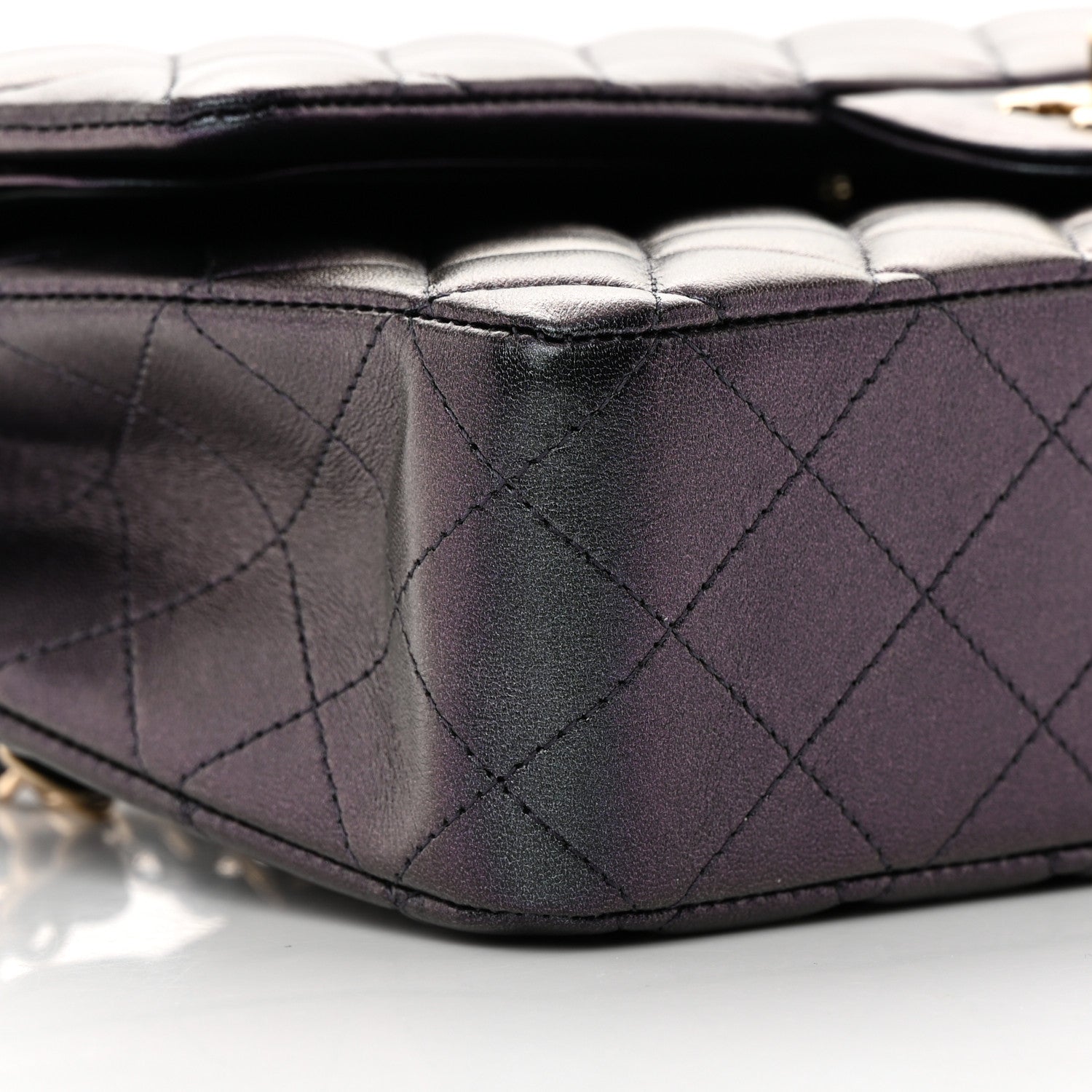 Chanel Iridescent Lambskin Quilted Medium Double Flap Black 9 of 13