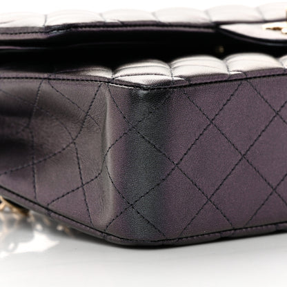 Chanel Iridescent Lambskin Quilted Medium Double Flap Black 9 of 13