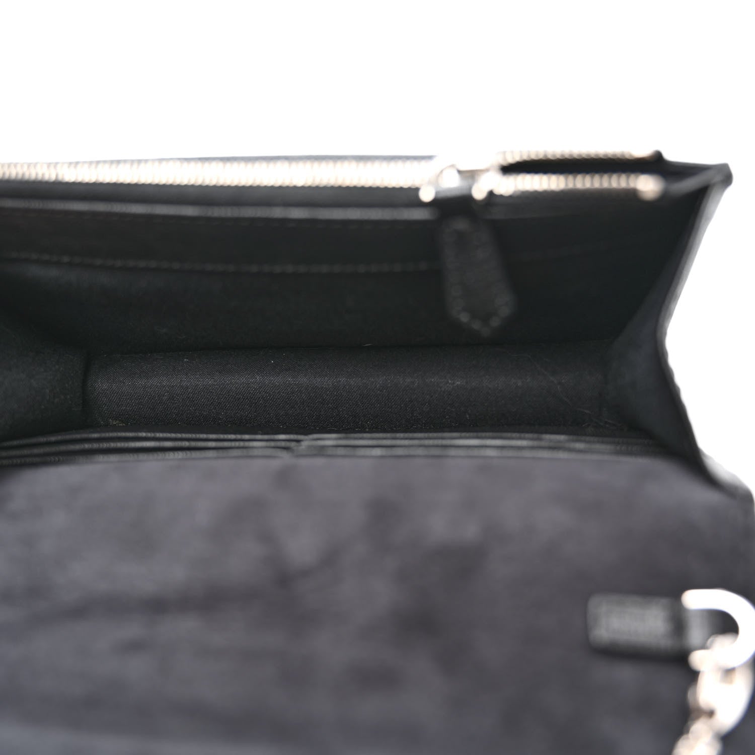 Fendi Vitello Elite Mink Fur Studded Karlito Tube Wallet on Chain Black 6 of 14