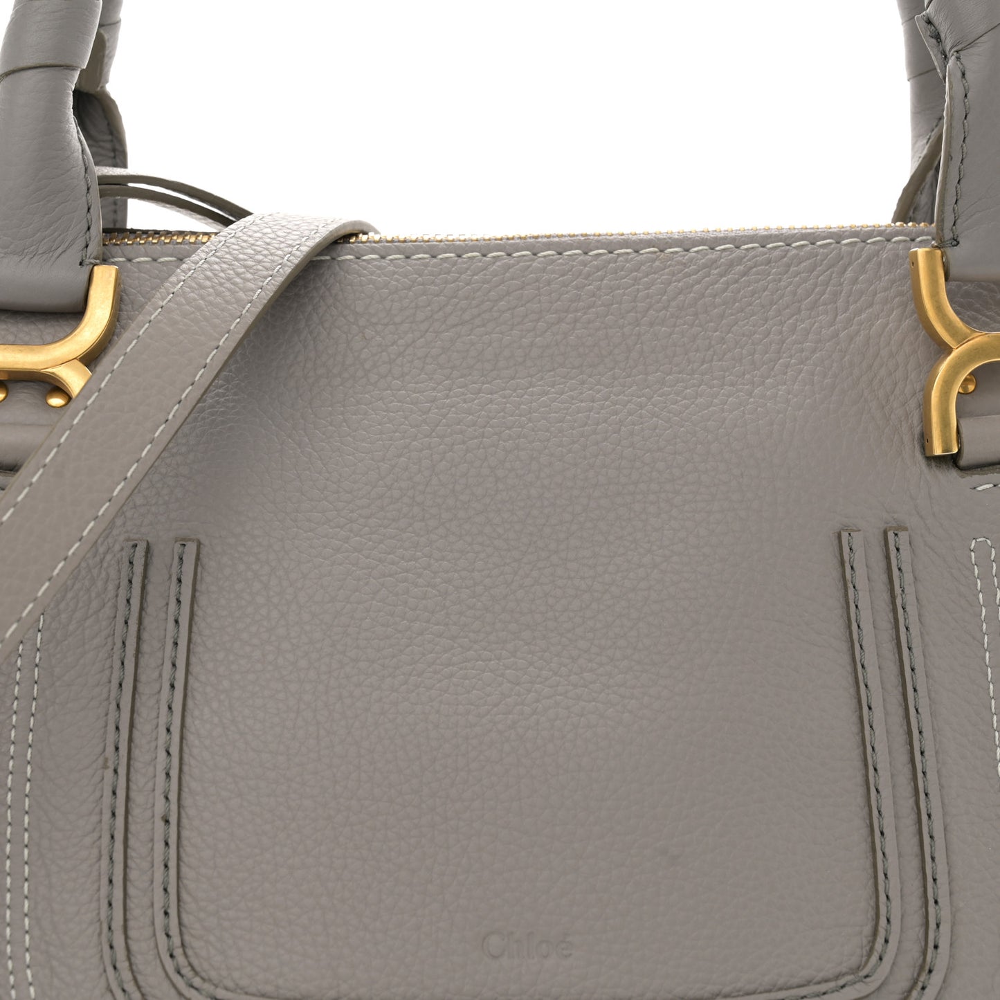 Calfskin Medium Marcie Satchel Cashmere Grey