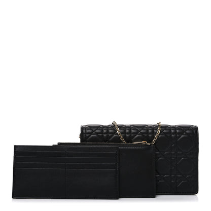 Christian Dior Lambskin Cannage Lady Dior Pouch Black 3 of 12