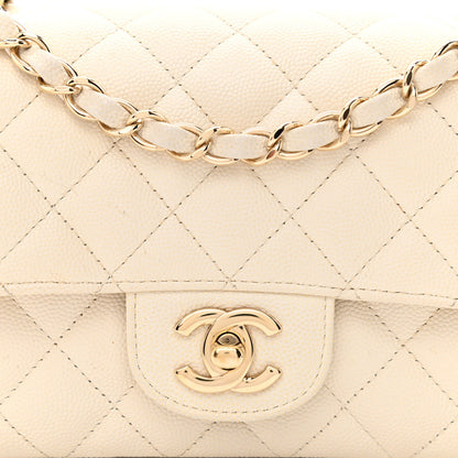 Chanel Caviar Quilted Mini Rectangular Flap White 8 of 11