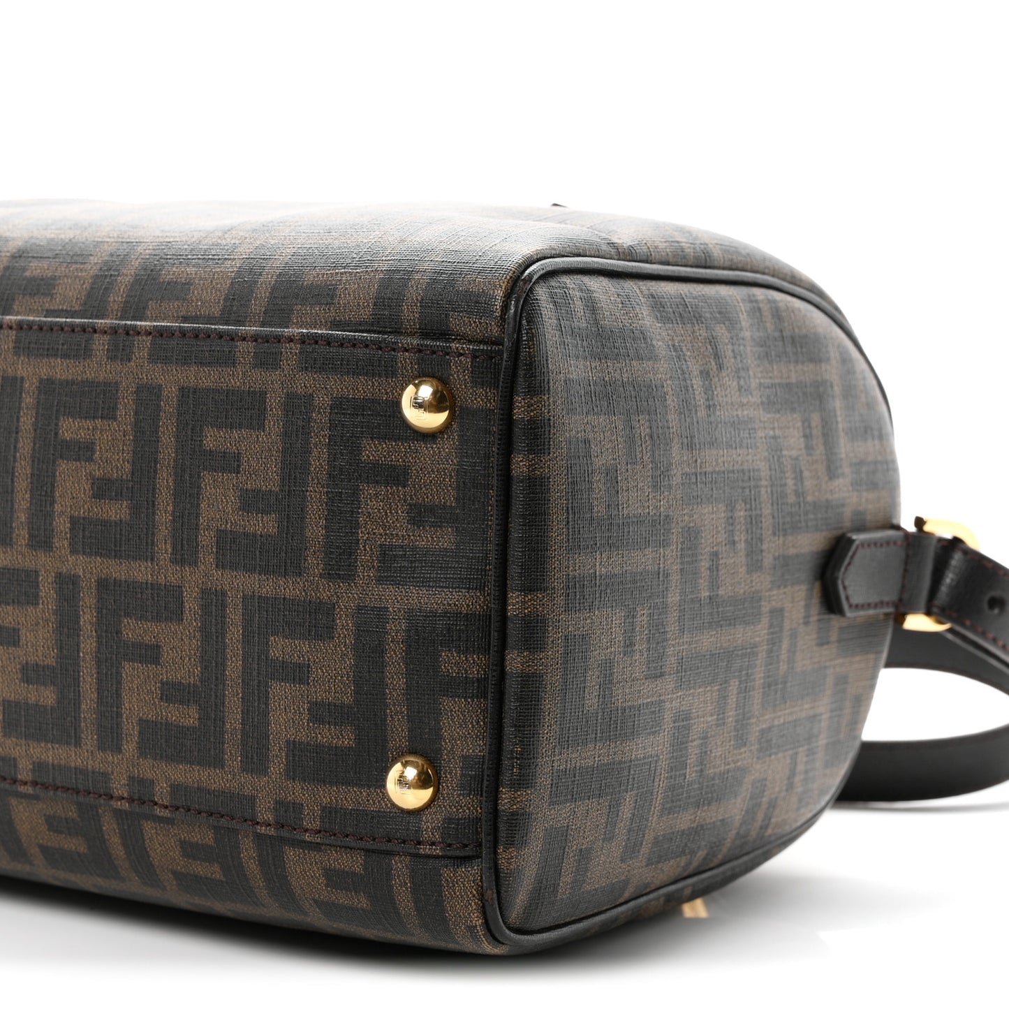 Zucca Cuoio Lucido Mini Boston Satchel Tobacco Moro