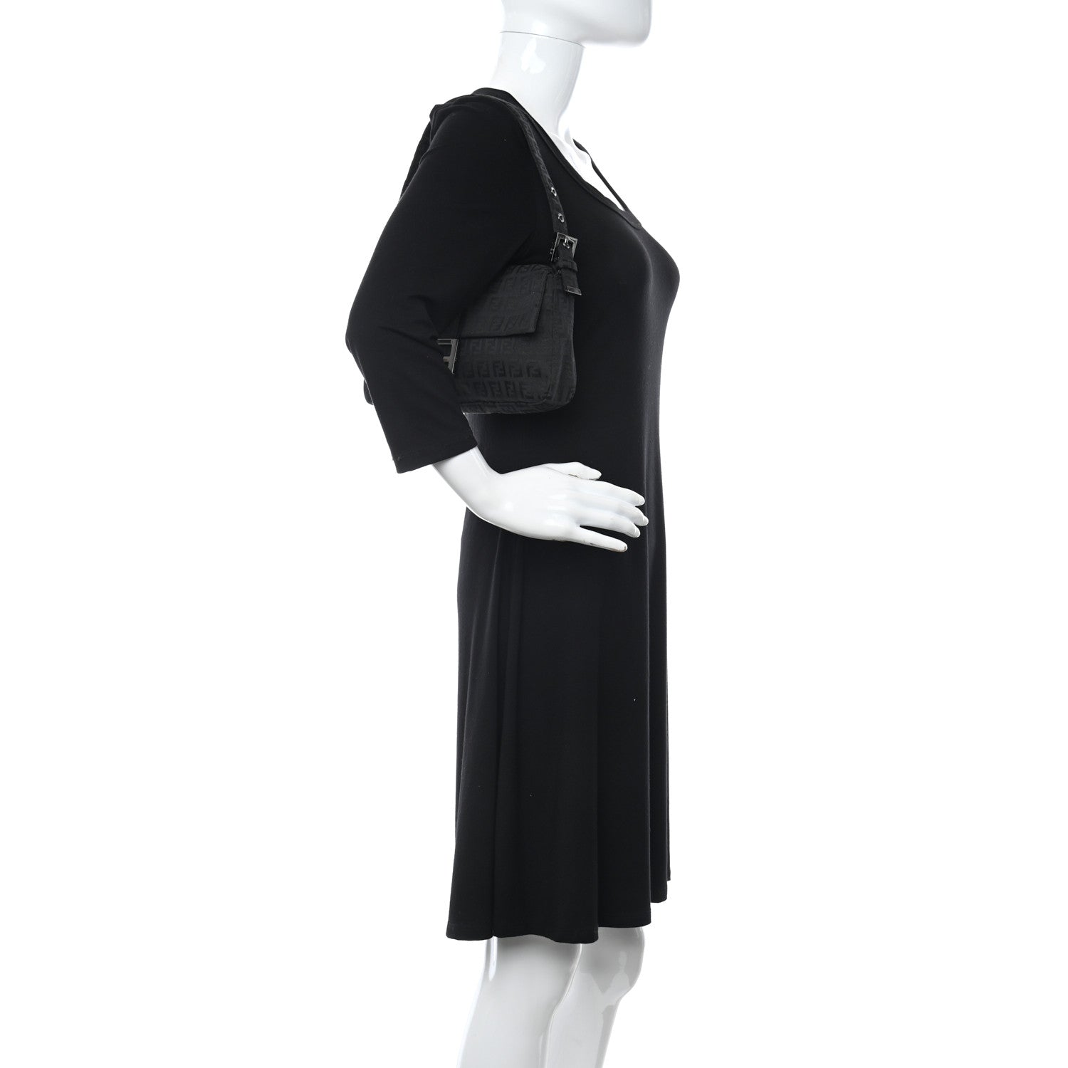 Fendi Zucchino Mini Mama Baguette Black 2 of 16
