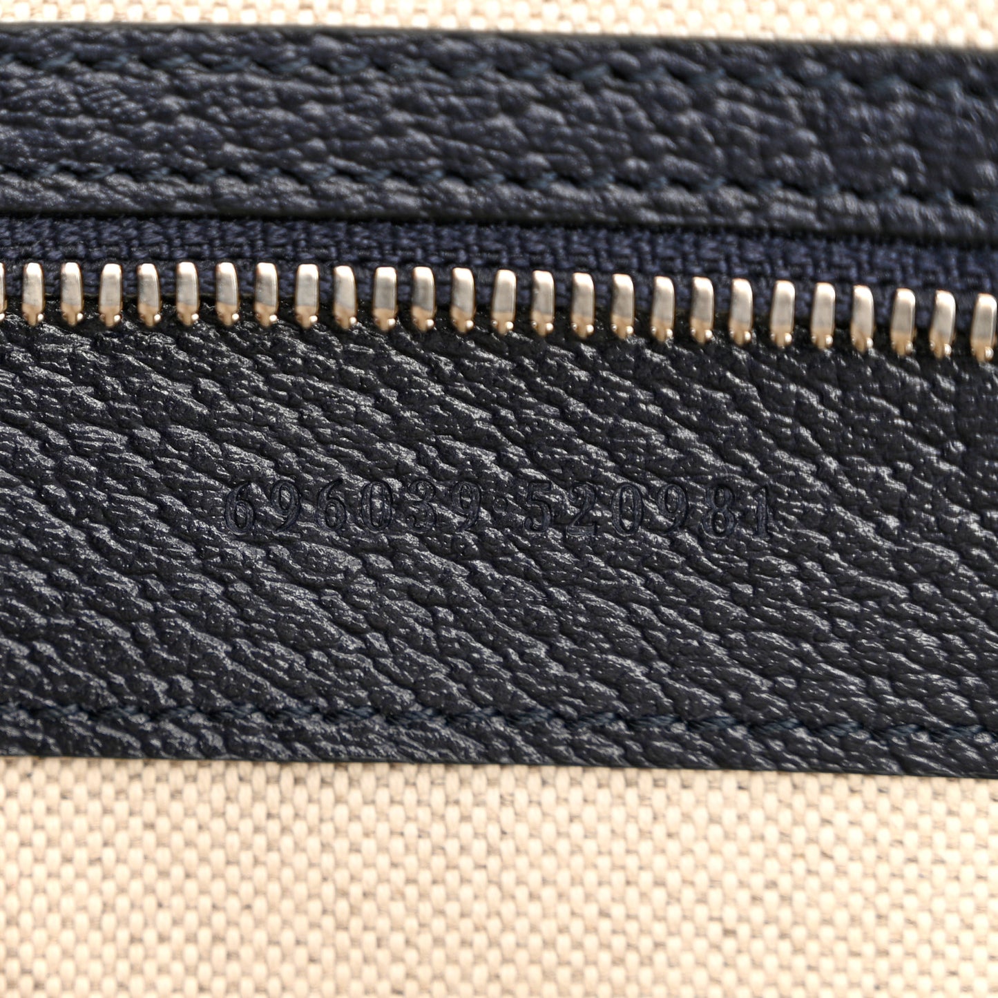 GG Supreme Monogram Textured Calfskin Web Large Ophidia Duffle Bag Beige Blue