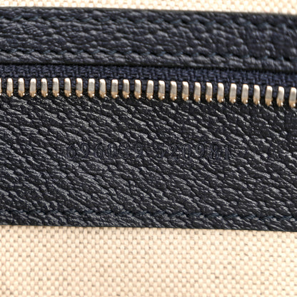 Gucci GG Supreme Monogram Textured Calfskin Web Large Ophidia Duffle Bag Beige Blue 6 of 9