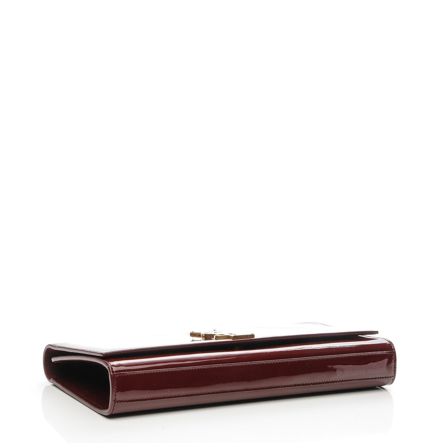 Saint Laurent Patent Classic Monogram Cassandre Clutch Dark Red 4 of 6