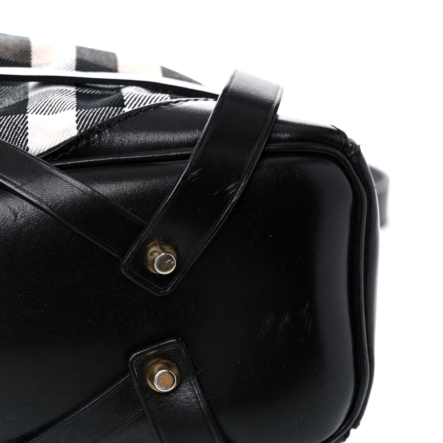 Burberry House Check Bridle Calfskin Medium Gosford Hobo Black 9 of 20