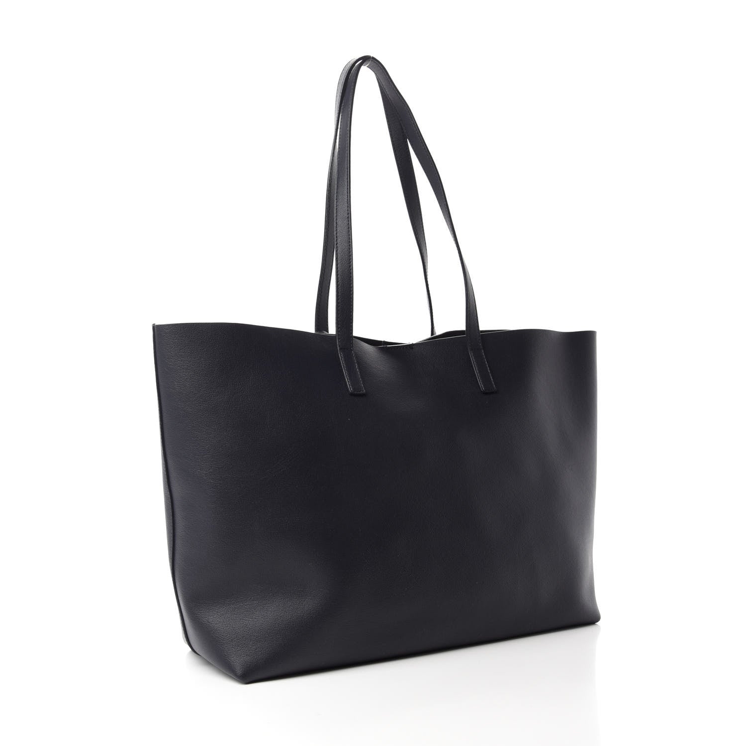Saint Laurent Calfskin Large Shopping Tote Deep Marine 3 of 10