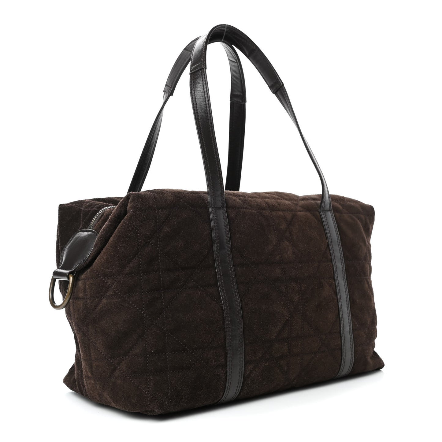 Suede Calfskin Cannage Boston Brown