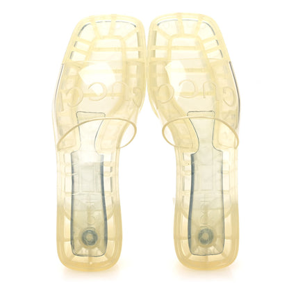 Gucci Rubber Gucci Logo Womens Platform 20/60mm Slide Sandals 37 Transparent 2 of 11