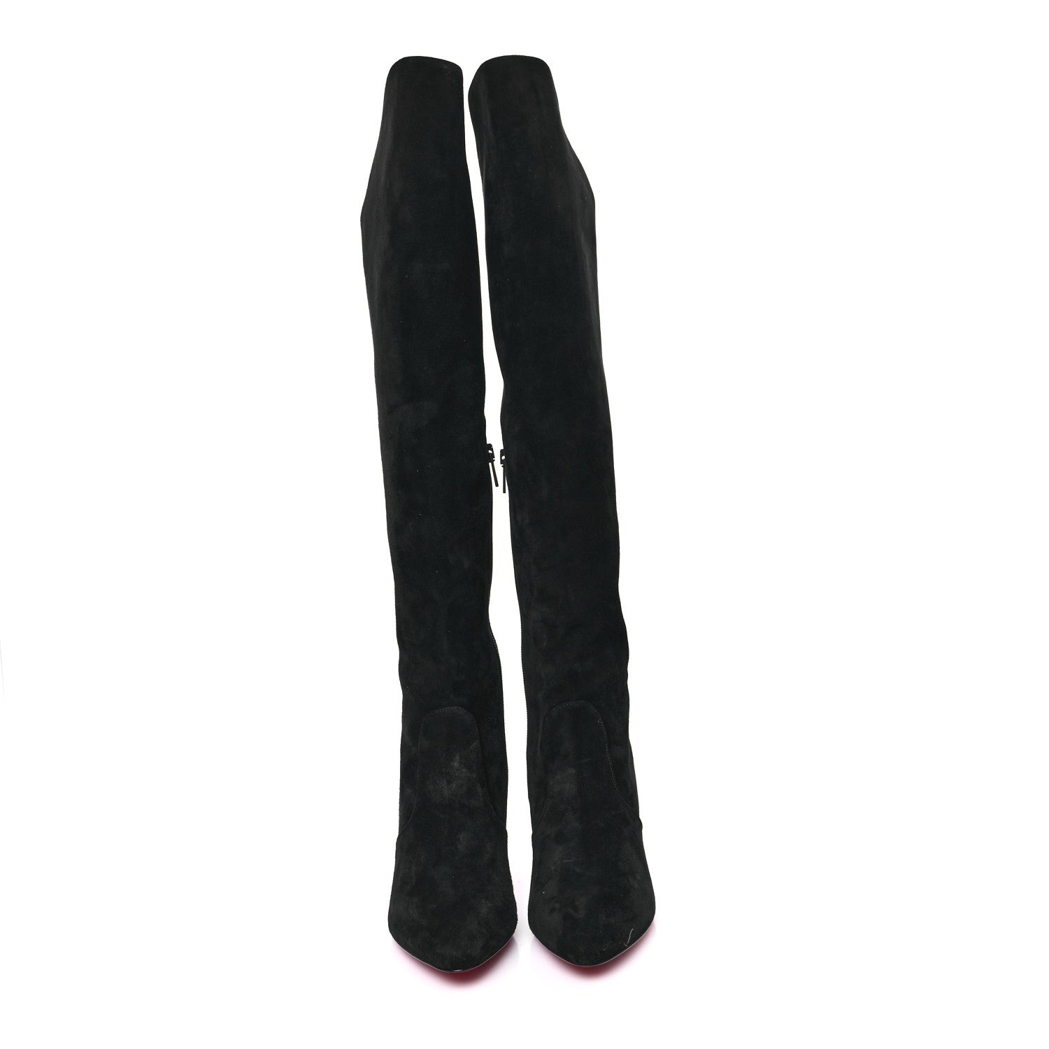 Christian Louboutin Veau Velours Eleonor Botta 85 Tall Boots 36.5 Black 2 of 8