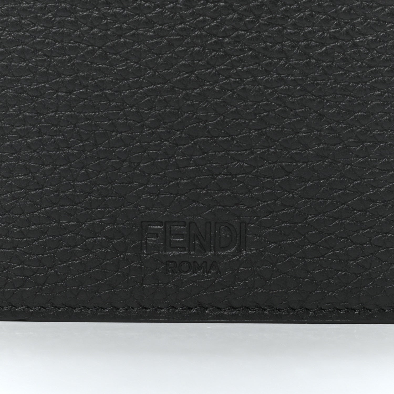 Fendi Calfskin Romano Hypnotic Bi-fold Wallet Lavagna Asfalto 9 of 11