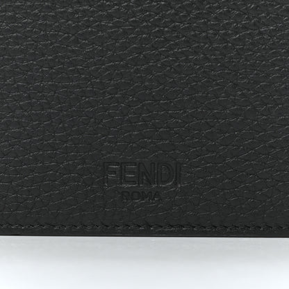 Fendi Calfskin Romano Hypnotic Bi-fold Wallet Lavagna Asfalto 9 of 11