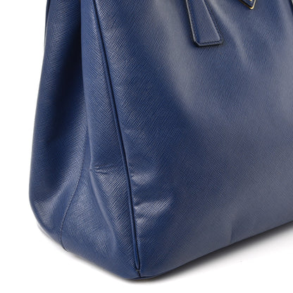 Prada Saffiano Lux Large Tote Bluette 9 of 10