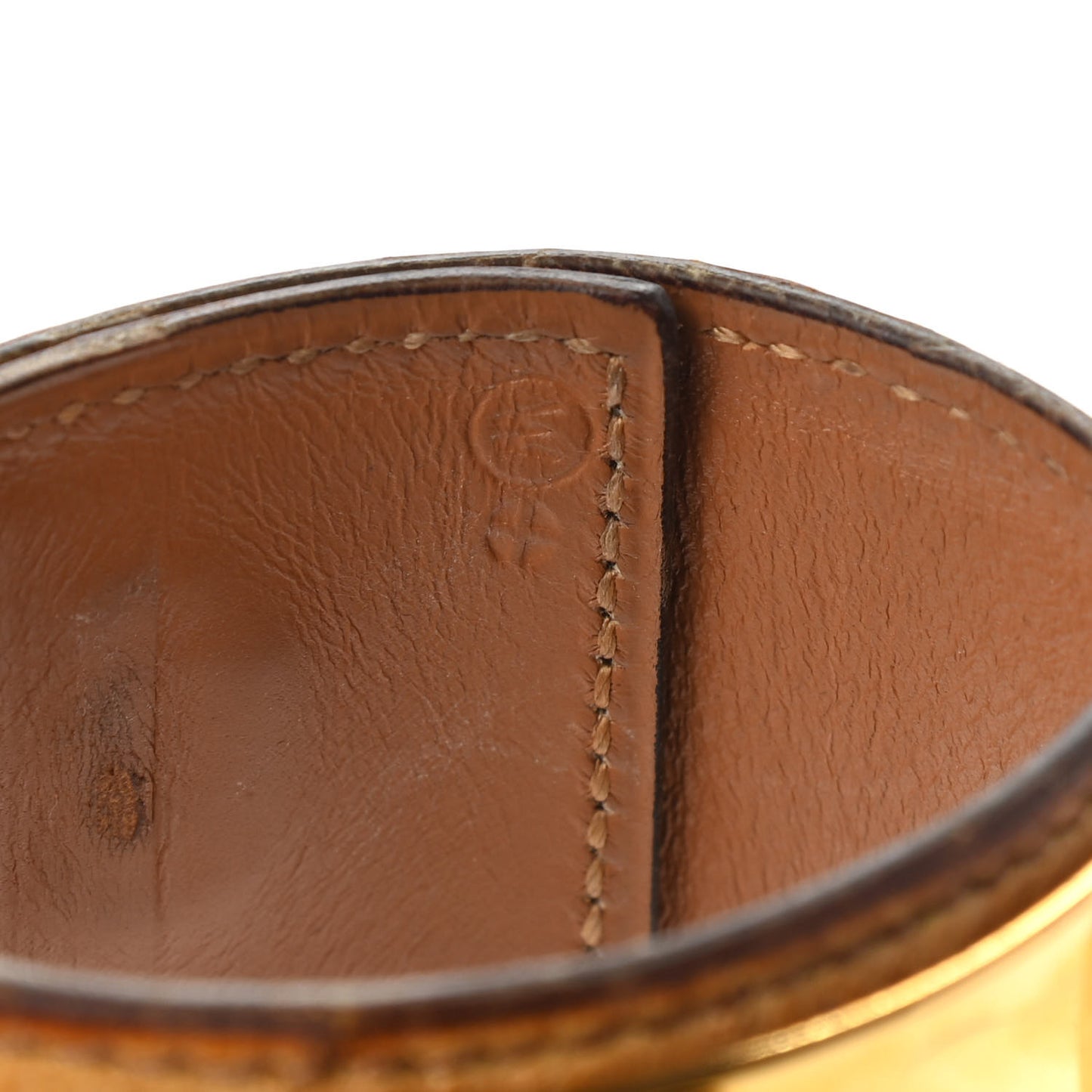 Ostrich Collier De Chien CDC Bracelet Gold