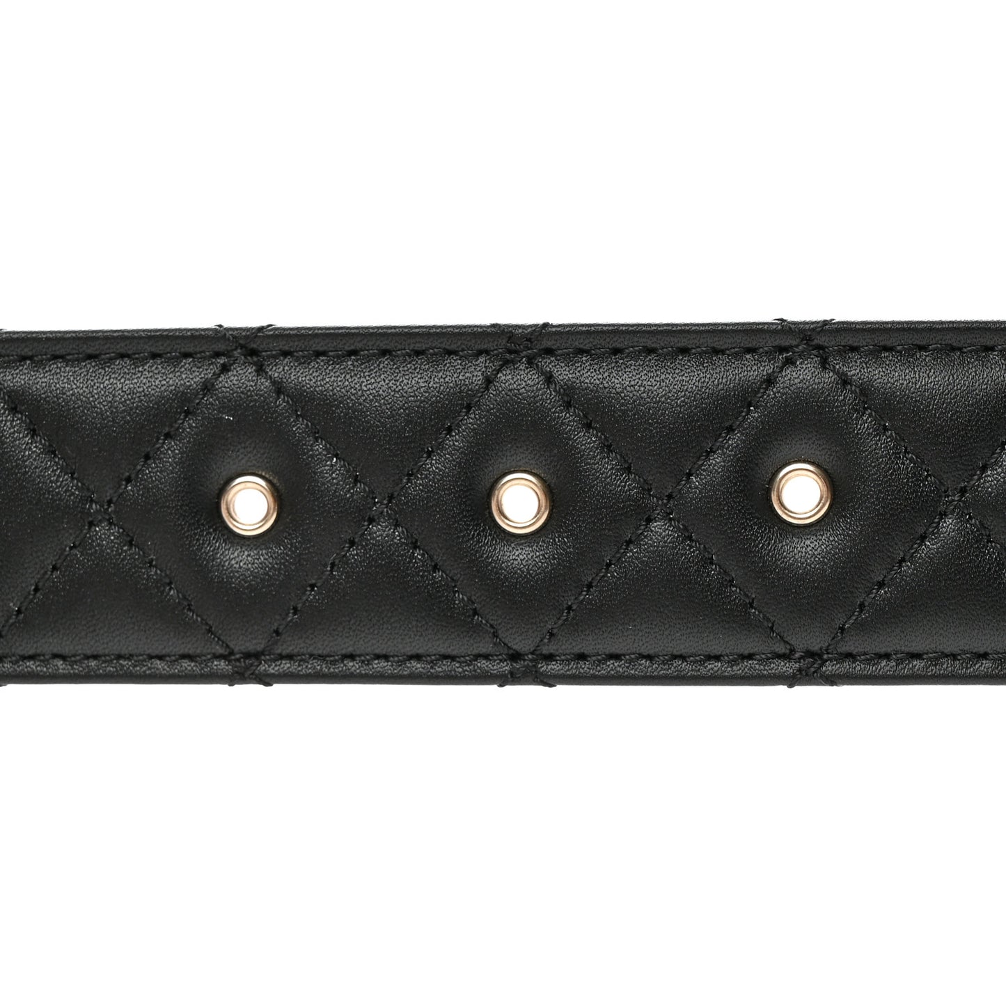 Lambskin Quilted CC Chain Belt 95 38 Black