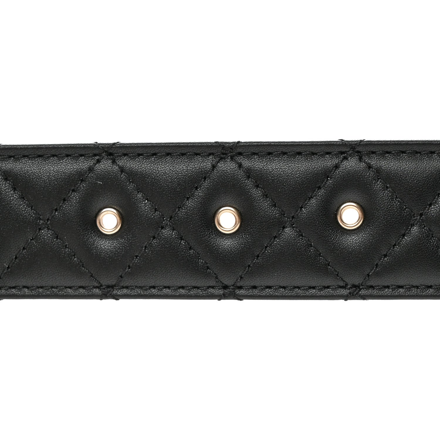 Chanel Lambskin Quilted CC Chain Belt 95 38 Black 3 of 6