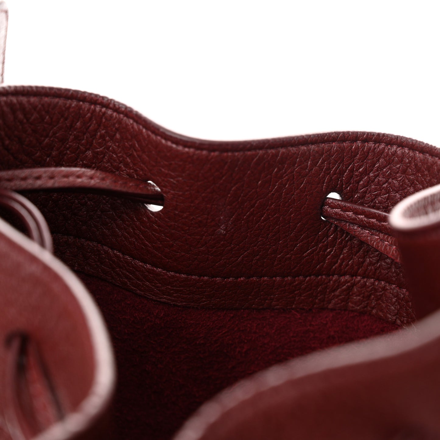 Deerskin Drawstring Pouch Burgundy