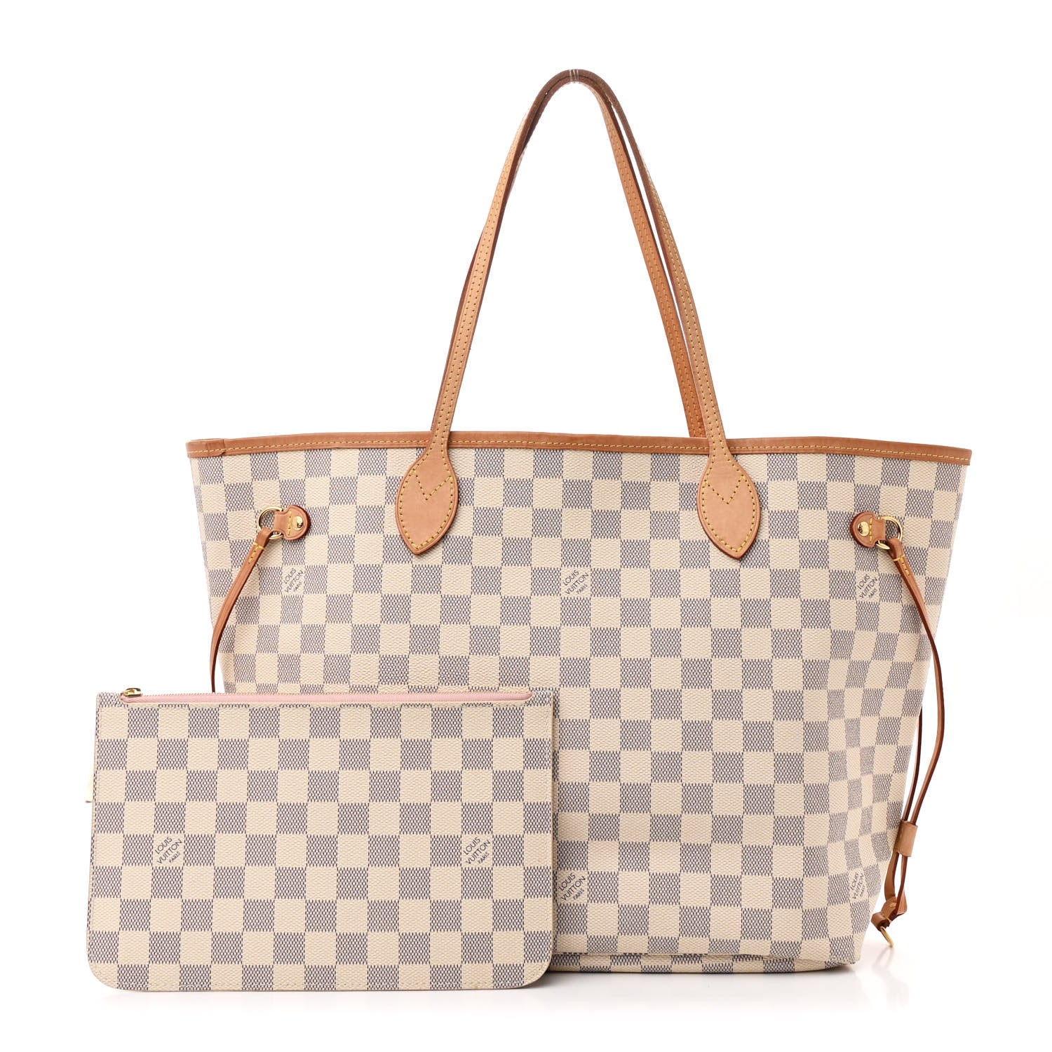Louis Vuitton Damier Azur Neo Neverfull MM Rose Ballerine 3 of 12