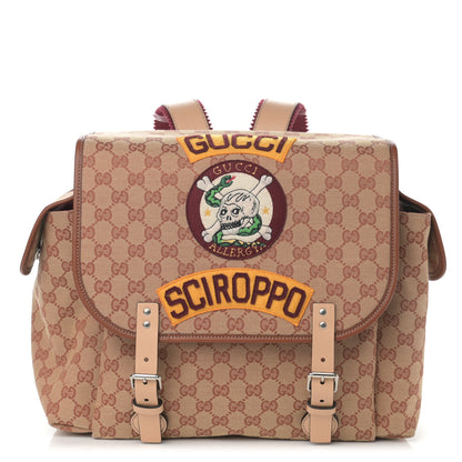 Gucci Monogram Childrens Sciroppo Patch Backpack Beige 1 of 11