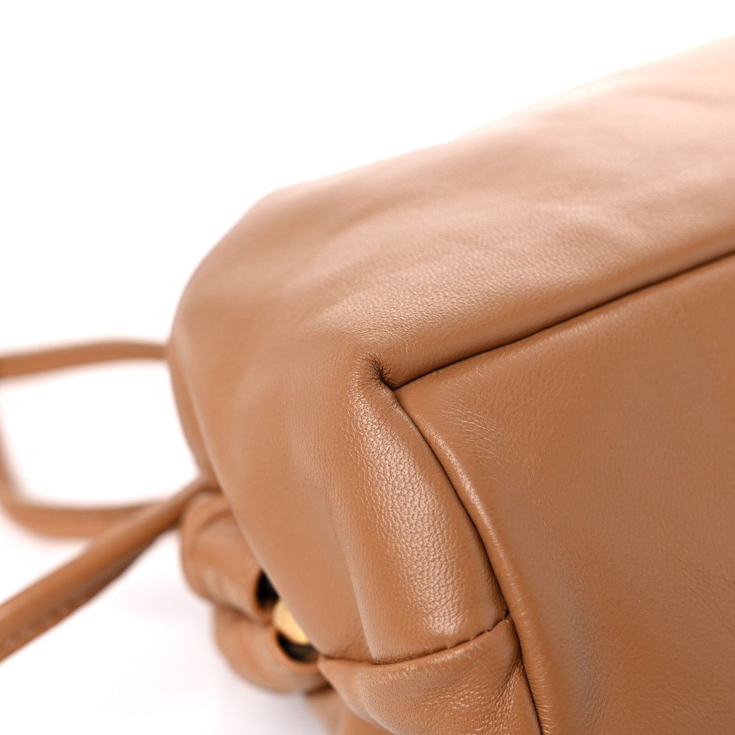 Lambskin Cloud Mini Clutch Caramel