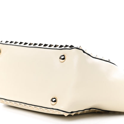 Valentino Garavani Vitello Small Rockstud Tote Ivory 11 of 13
