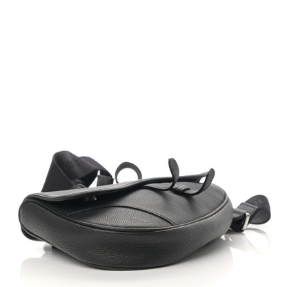 Christian Dior Grained Calfskin Kim Jones Saddle Bag Black 5 of 17