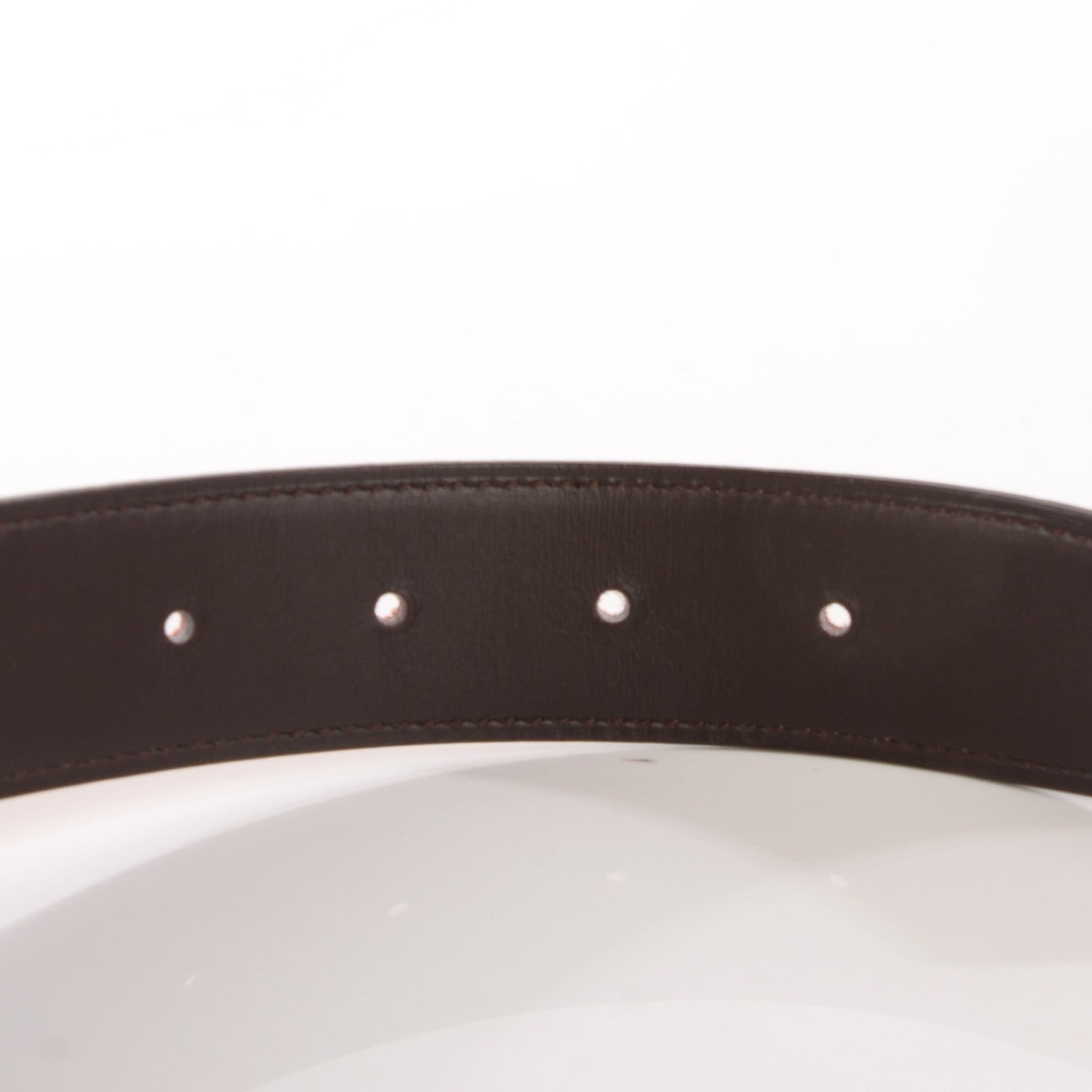 Hermes Togo Chamonix 32mm Belt Strap 90 Sanguine Chocolate 3 of 5