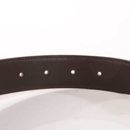 Hermes Togo Chamonix 32mm Belt Strap 90 Sanguine Chocolate 3 of 5