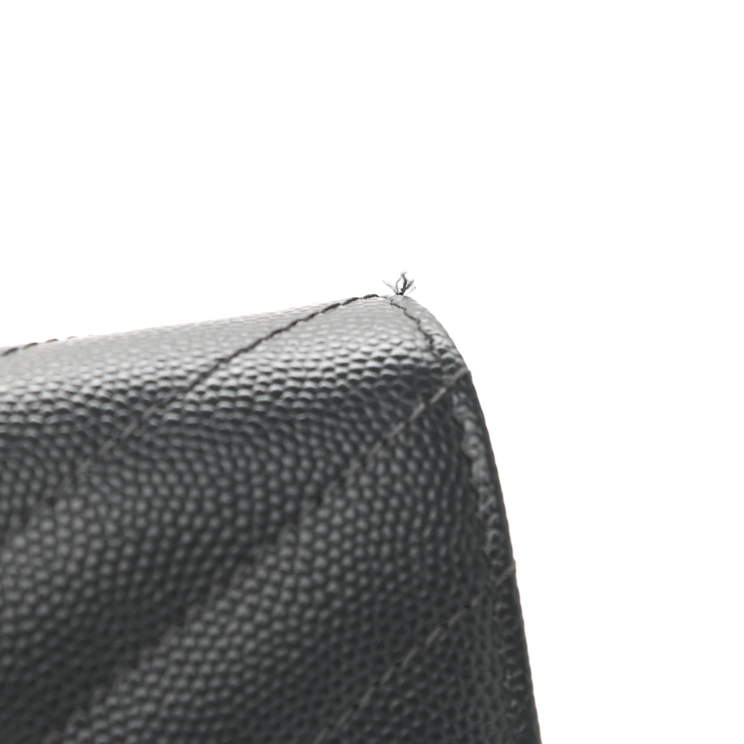 Saint Laurent Grain De Poudre Matelasse Chevron Monogram Envelope Chain Wallet Dark Smog 12 of 13
