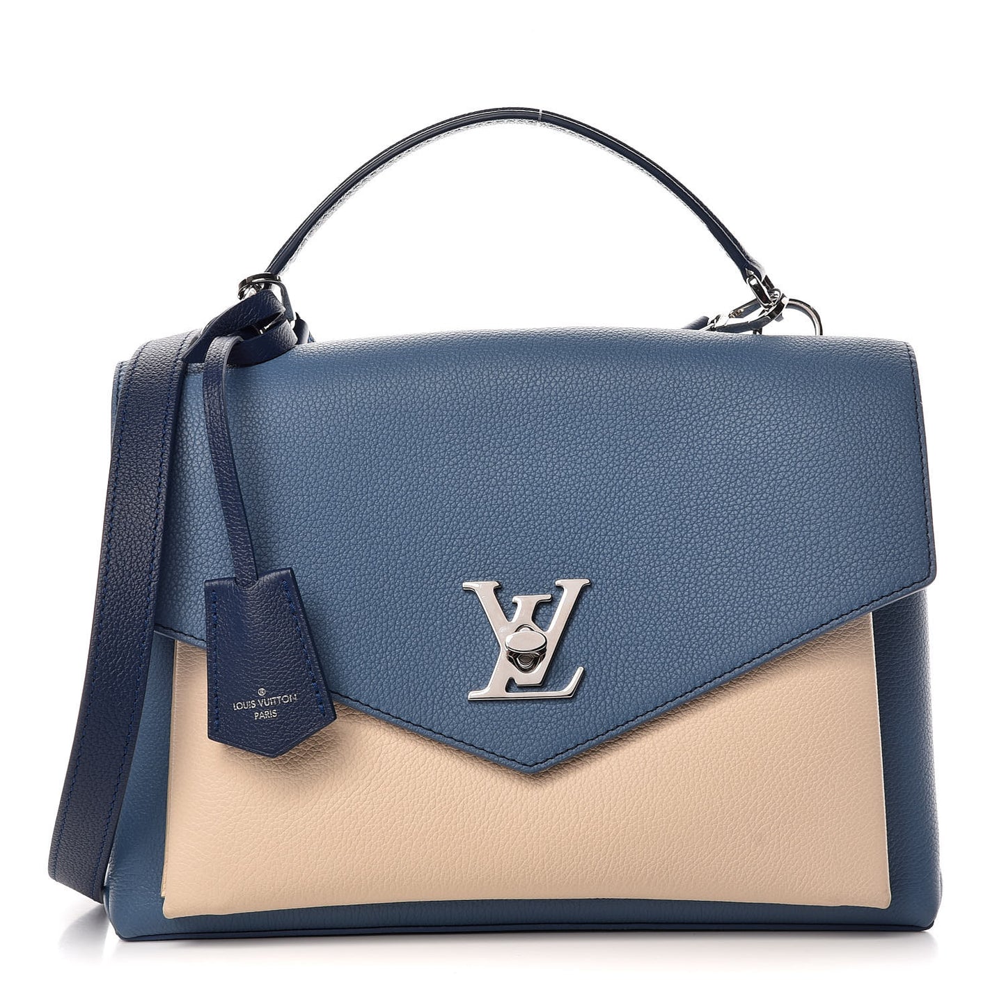 Soft Calfskin My Lockme Top Handle Bleuet Vanille
