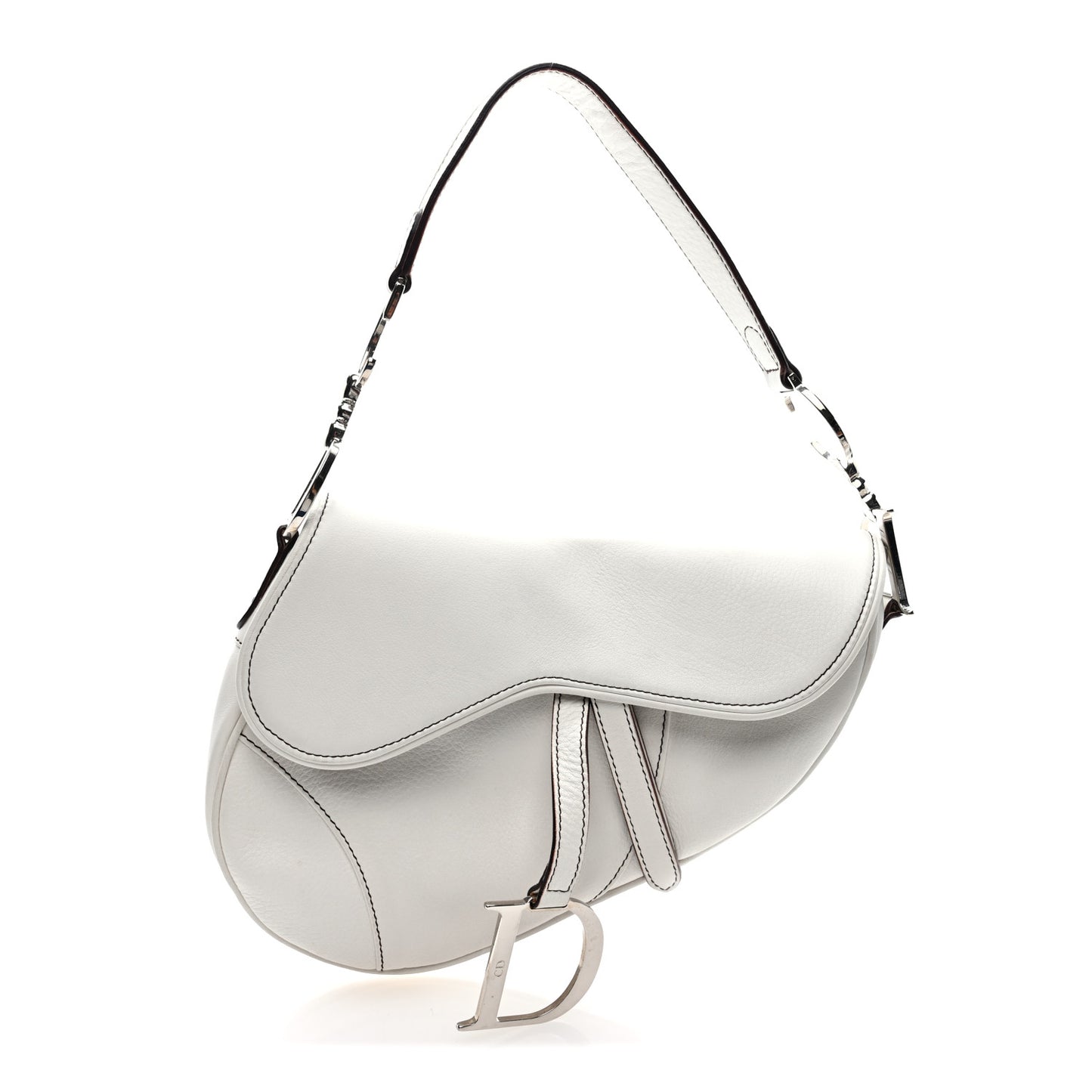 Calfskin Saddle Bag White