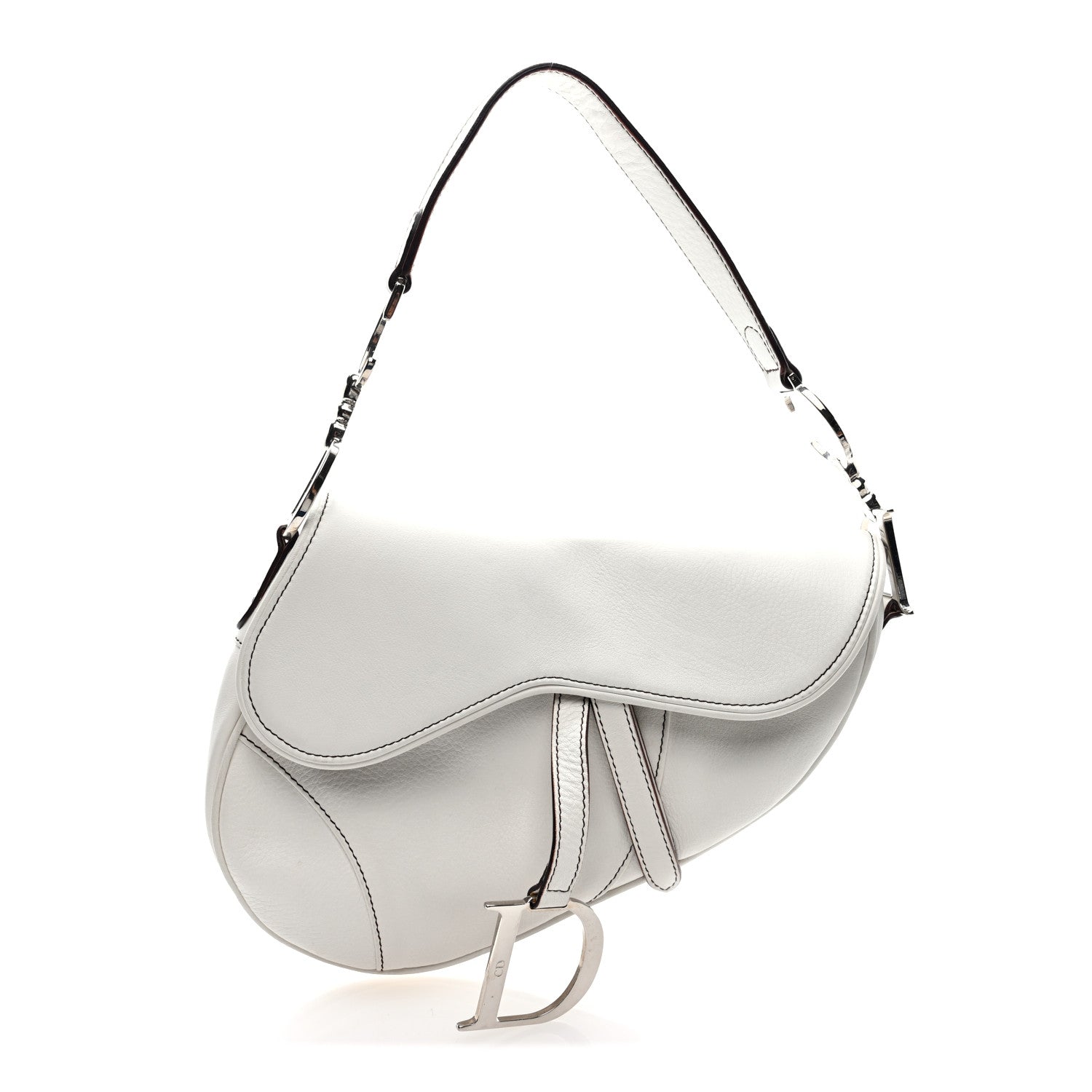 Christian Dior Calfskin Saddle Bag White 1 of 10