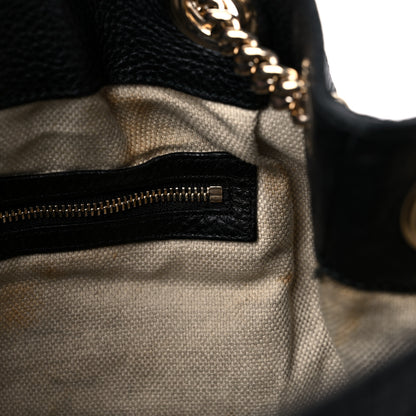 Gucci Pebbled Calfskin Medium Soho Chain Shoulder Bag Black 11 of 15