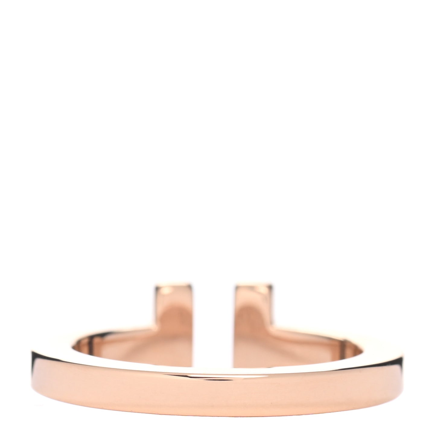 18K Rose Gold T Square Ring 53 6.5