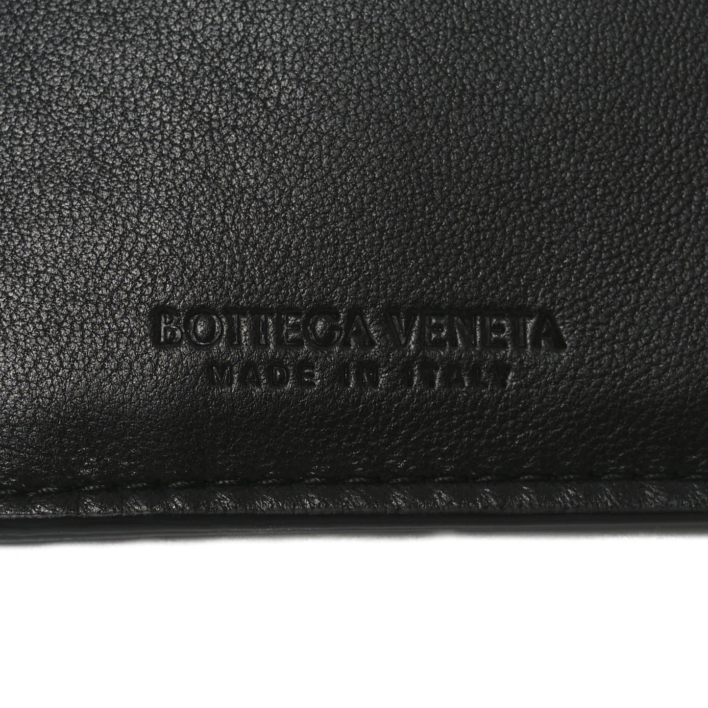 Nappa Intrecciato Key Pouch Zip Card Holder Black